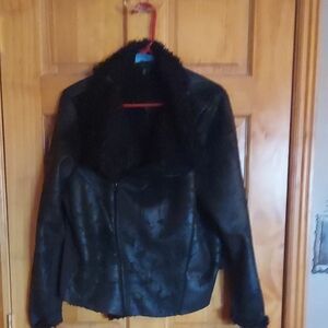 Simply Vera Vera Wang Black Leather Jacket
